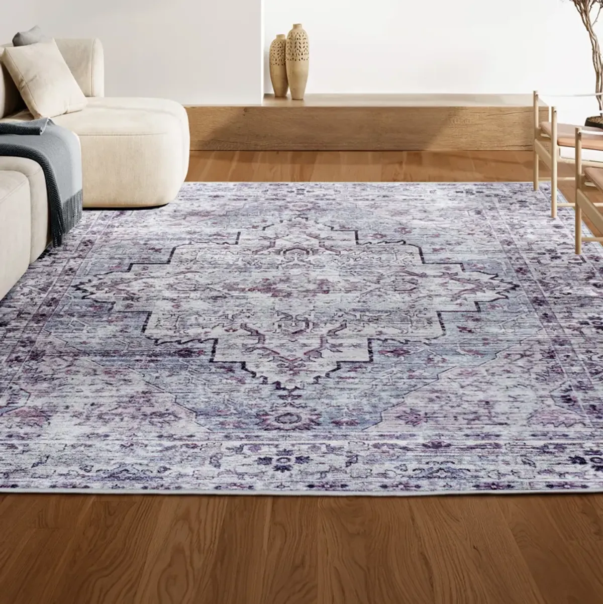 Didim Boho Medallion Machine-Washable Area Rug