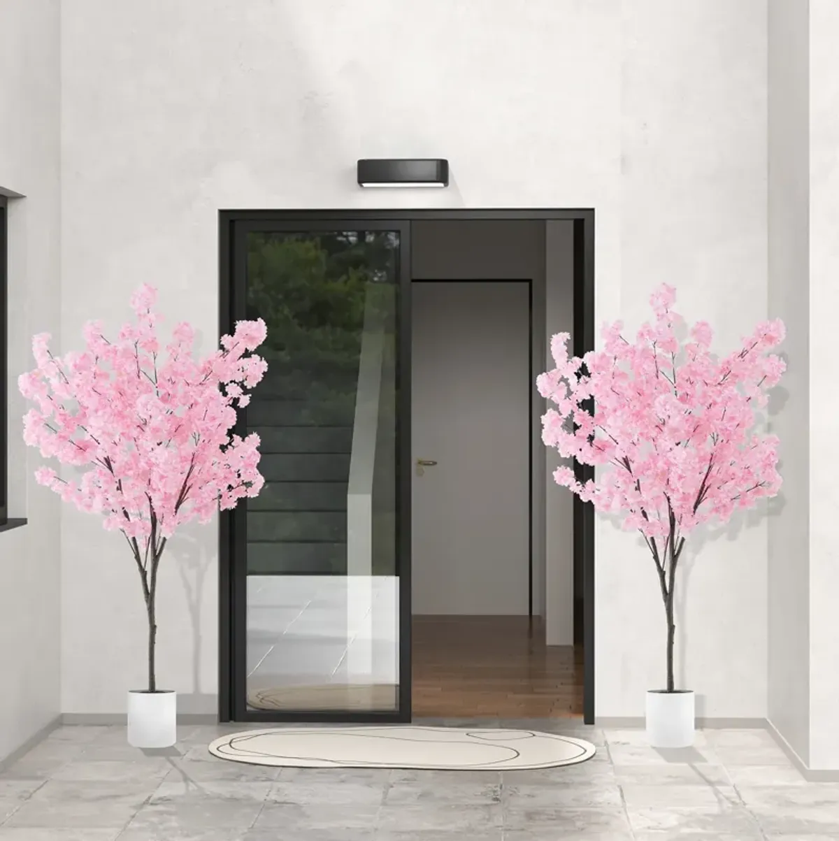 6.5 FT Artificial Cherry Blossom Tree with 1,170 Pink Flowers – Elegant Floral Decor for Events & Homes