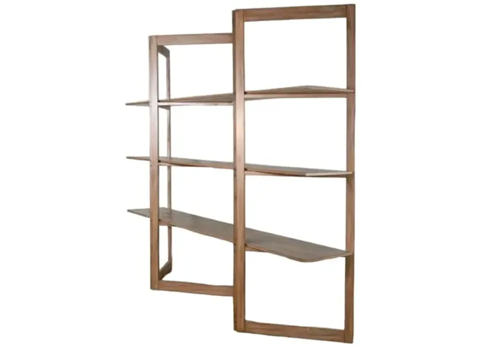 Sunny Designs Doe Valley 80 Wood Room Divider/Bookcase in Taupe Brown