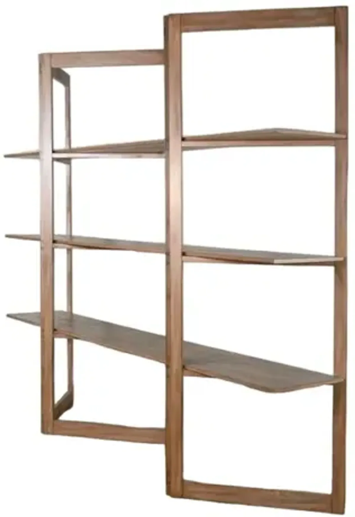 Sunny Designs Doe Valley 80 Wood Room Divider/Bookcase in Taupe Brown