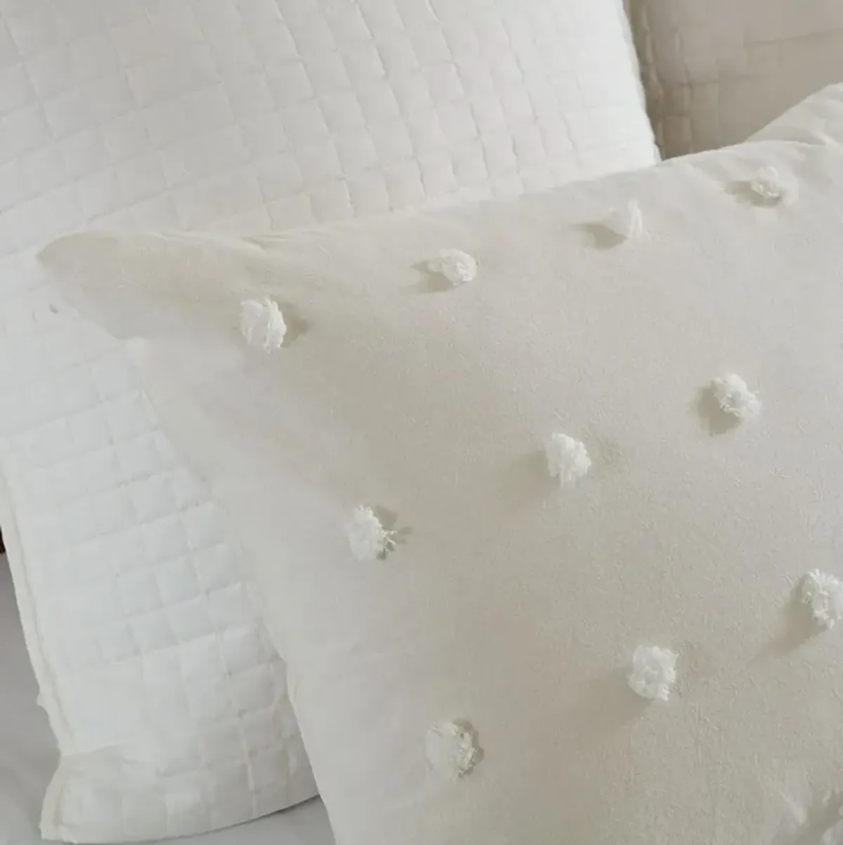 Belen Kox Ivory Cotton Jacquard Dot Duvet Set, Belen Kox