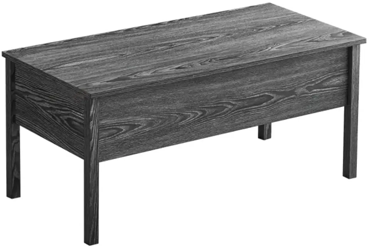 MDF Lift Top Coffee Table With Storage For Living Room, Dark Grey Oak