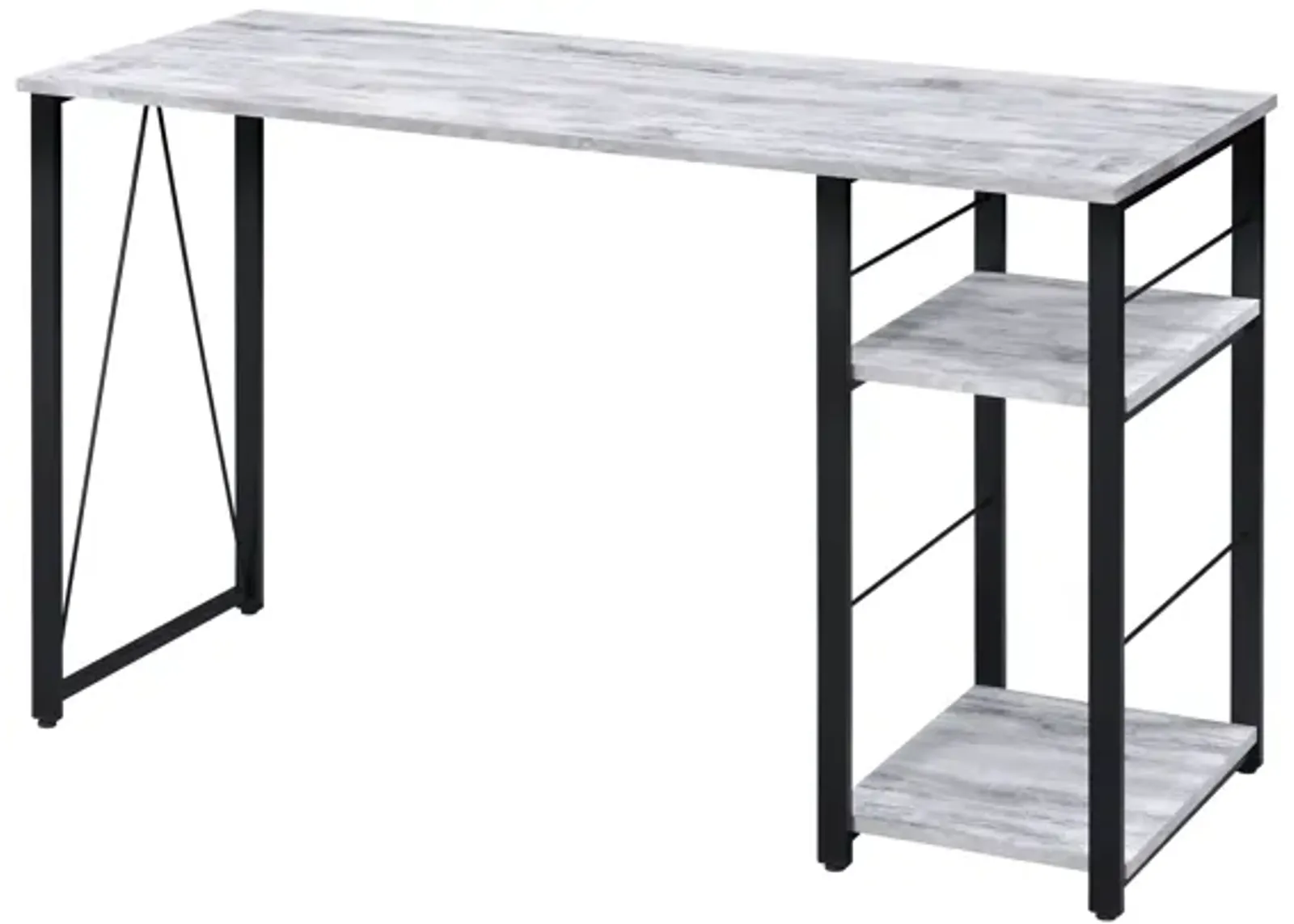 ACME Vadna Writing Desk, Antique White & Black Finish