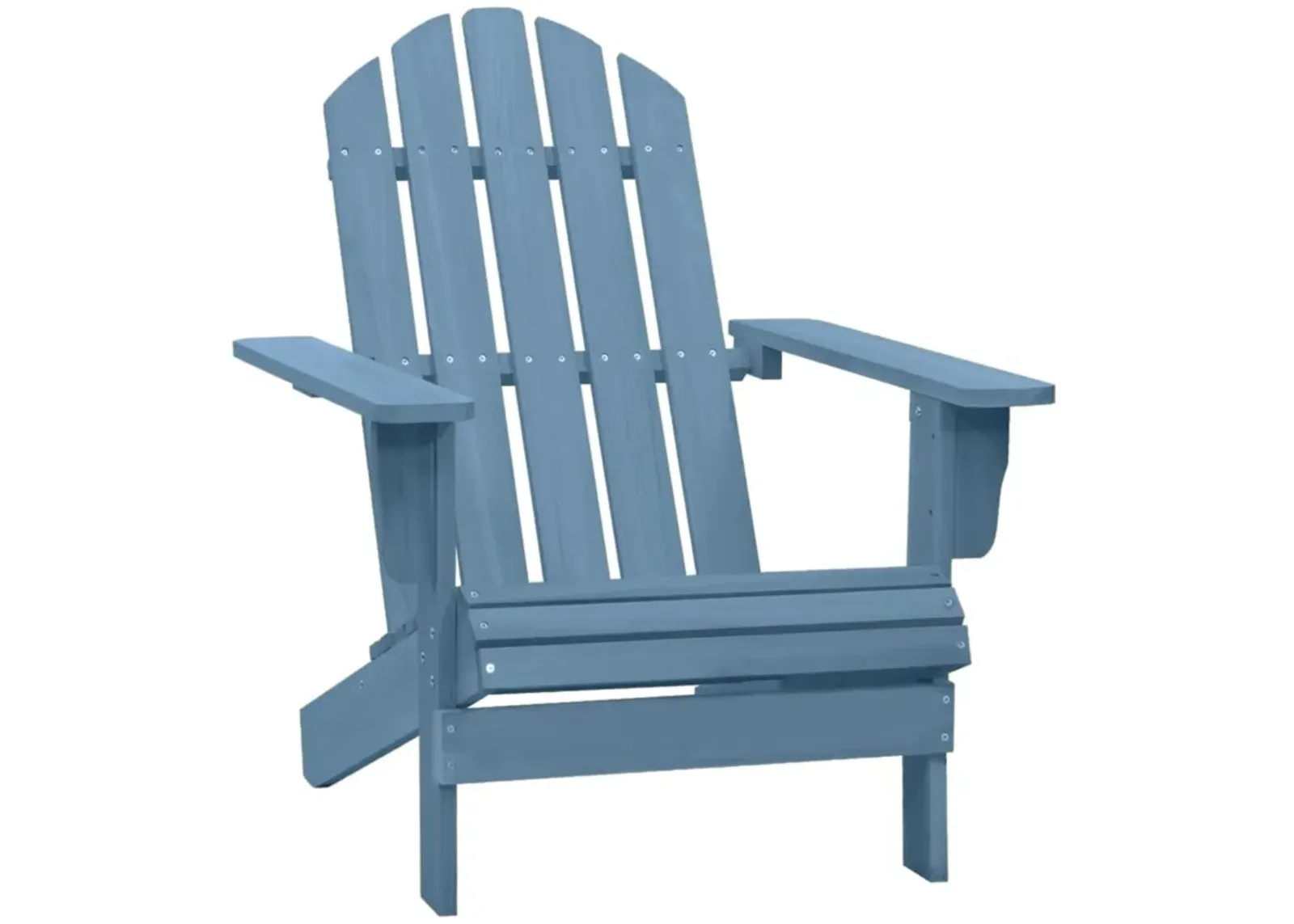 vidaXL Patio Adirondack Chair - Solid Fir Wood Construction, Ergonomically Designed, Sturdy Frame, Weather Resistant, Easy Assembly, Outdoor Seating - Vibrant Blue