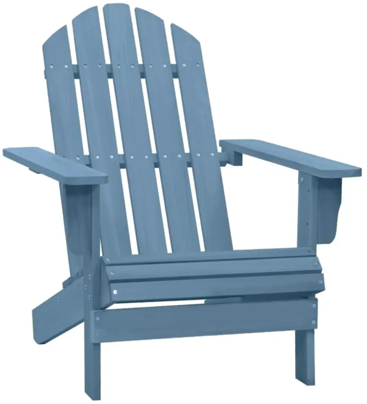 vidaXL Patio Adirondack Chair - Solid Fir Wood Construction, Ergonomically Designed, Sturdy Frame, Weather Resistant, Easy Assembly, Outdoor Seating - Vibrant Blue