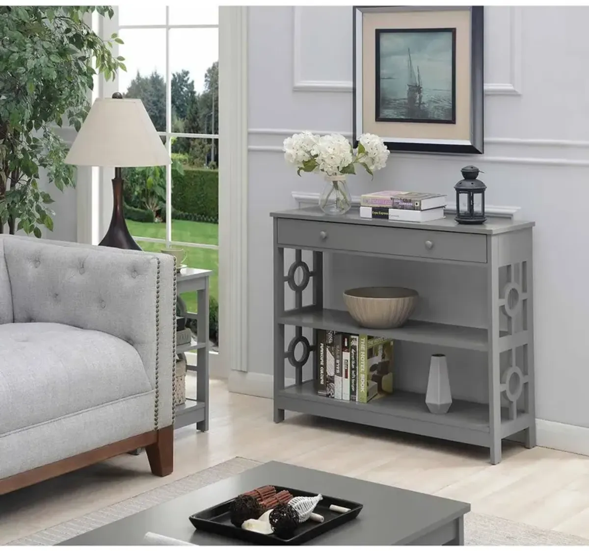 Convenience Concepts Ring 1 Drawer Console Table