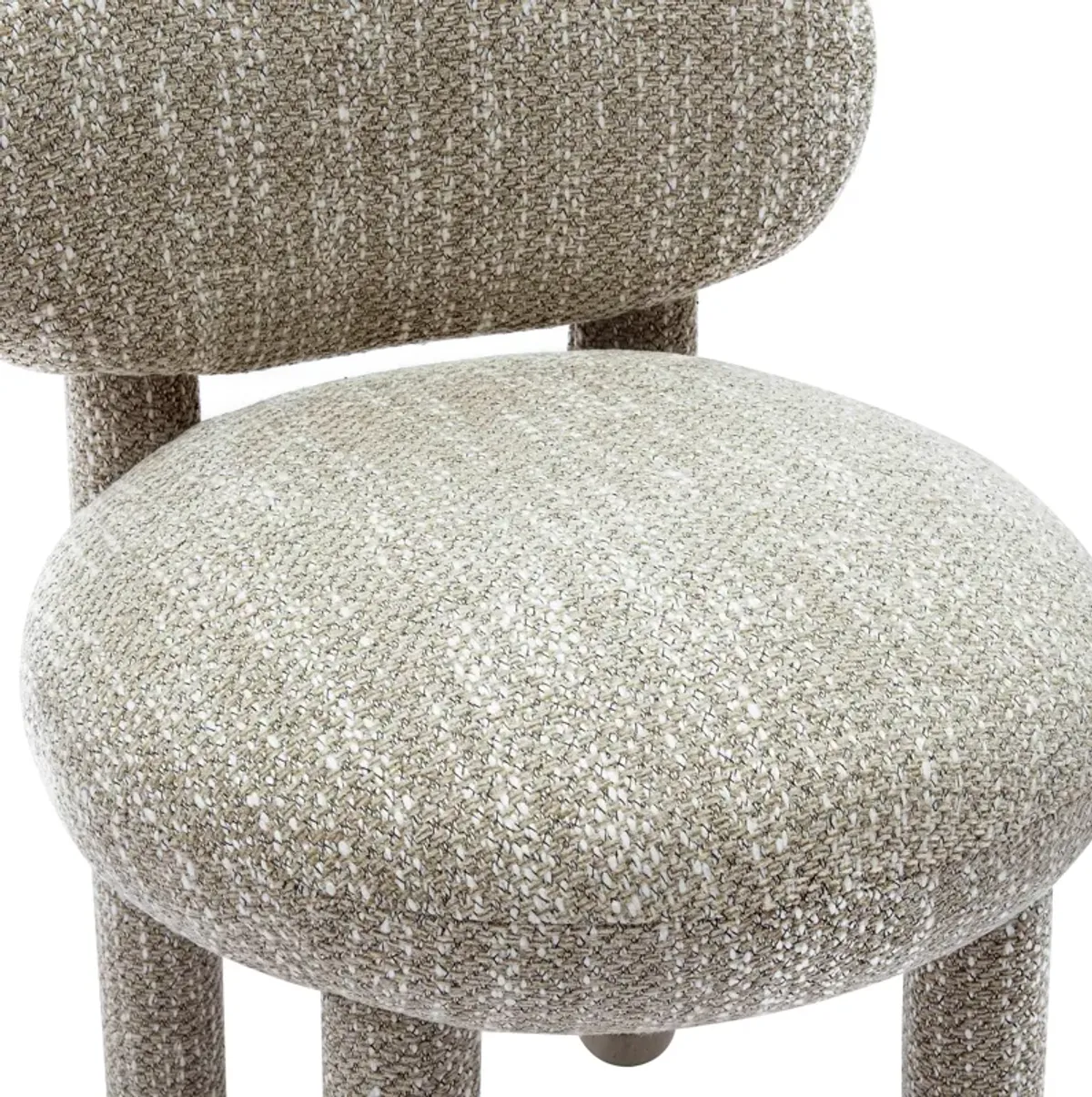 Manu Teal Knubby Performance Fabric Side Chair