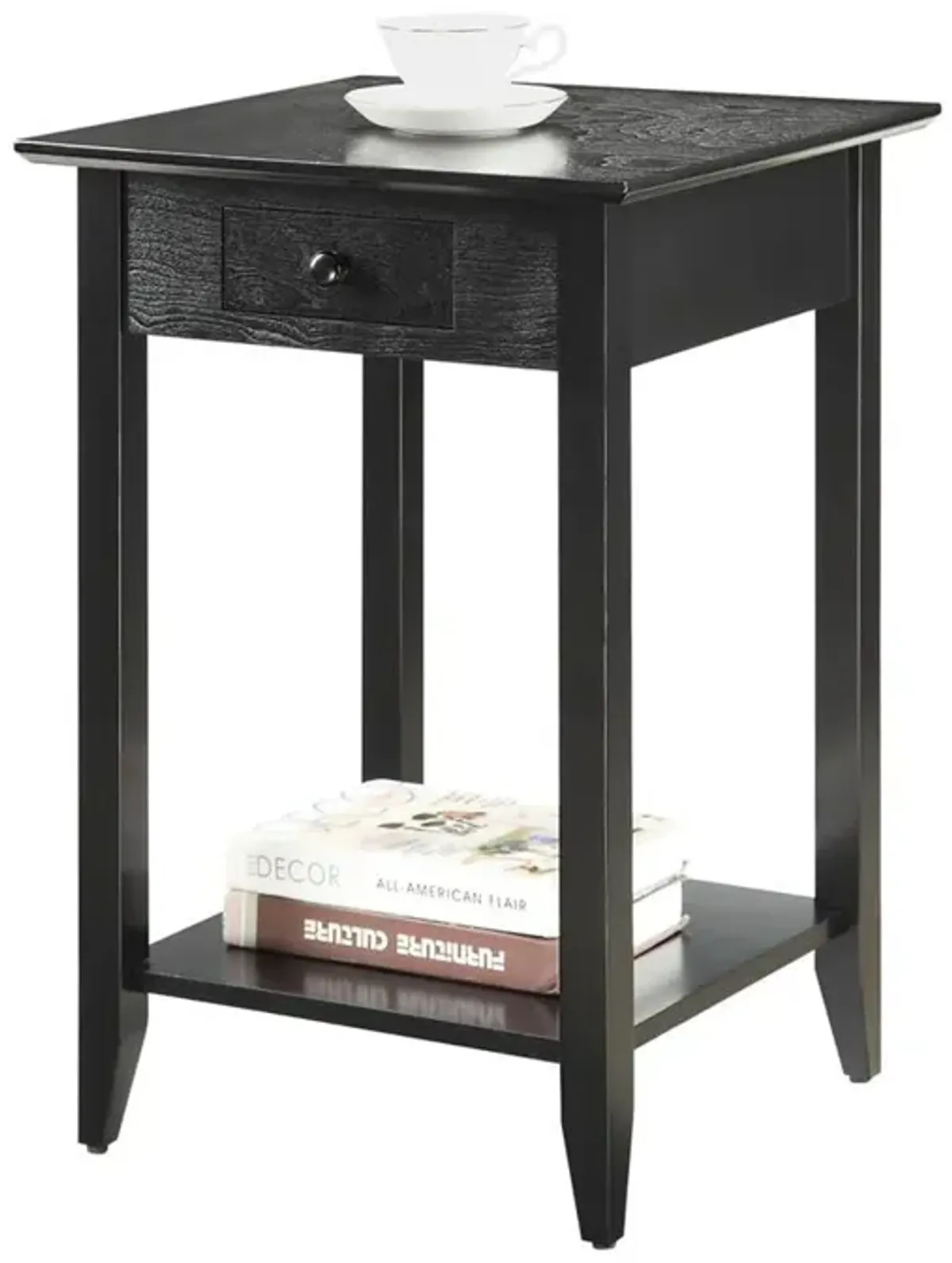 Convience Concept, Inc. American Heritage End Table with Drawer and Shelf