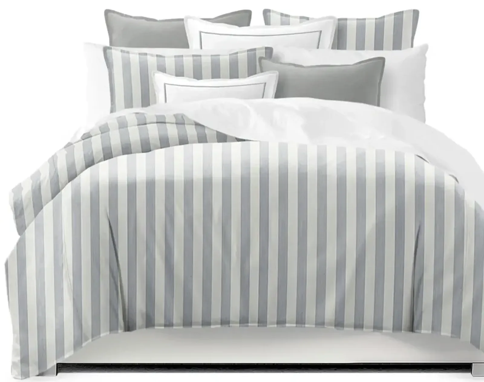 6ix Tailors Fine Linens Wave Runner Gray Duvet Cover Set