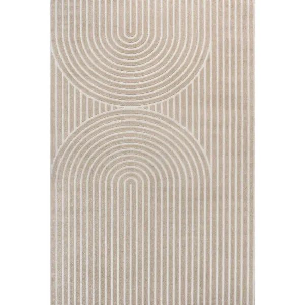 Sofia MidCentury Modern Arch Stripe Two-Tone High-Low Indoor Area Rug