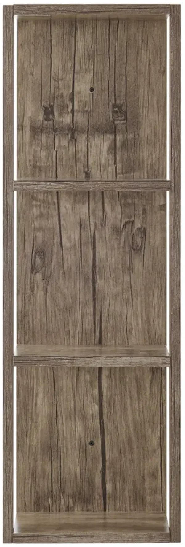 Recife Vertical Three-Tier Modern Shadow Box Cube Display Wall Shelf