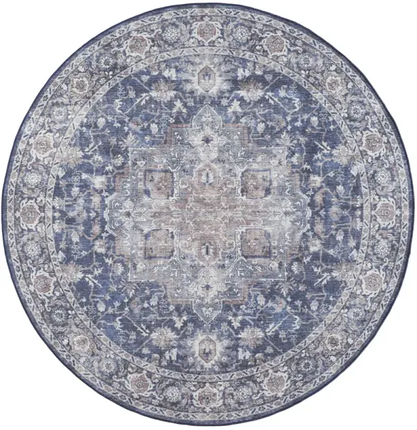 Machine Washable Series 1 SR101 Ivory/Navy 7'10" x 9'10" Rug