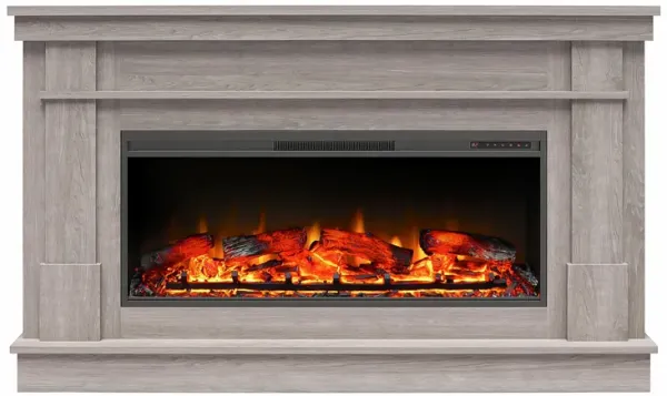 Elmcroft Wide Mantel with Linear Electric Fireplace