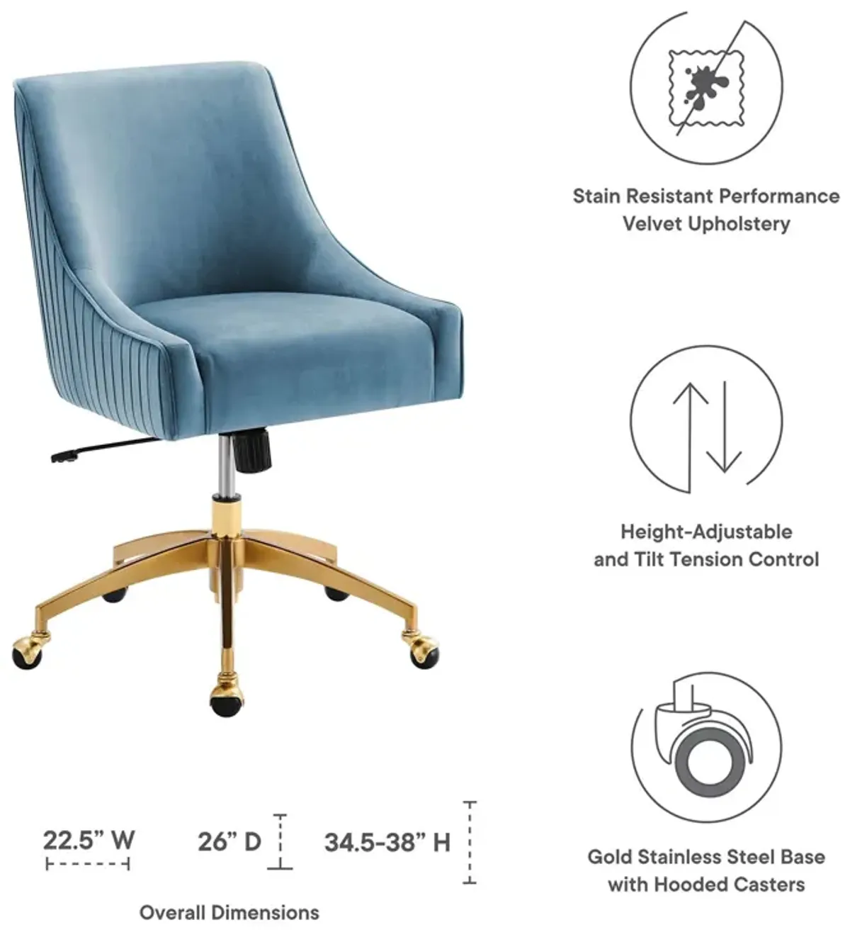 Modway Furniture - Discern Performance Velvet Office Chair