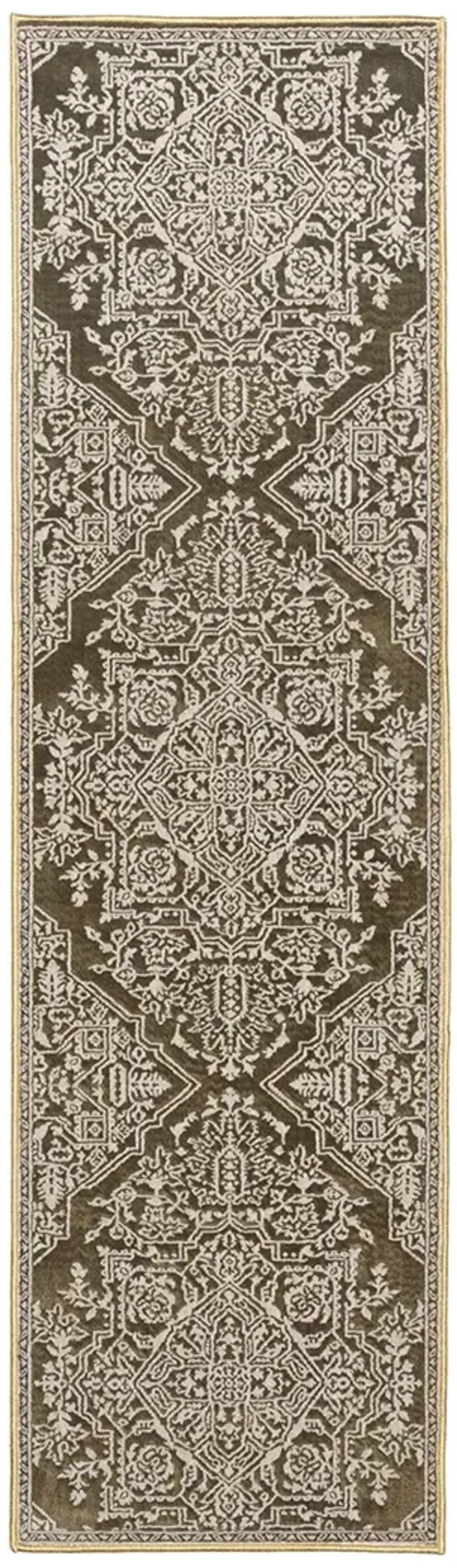 Intrigue 2'3" x 7'6" Gold Rug