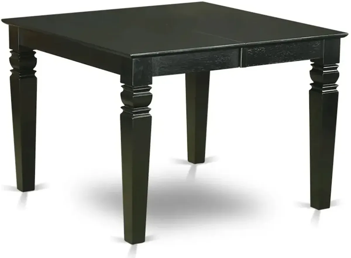 Weston  Rectangular  Dining  Table  with  18  in  butterfly  Leaf  in  Black