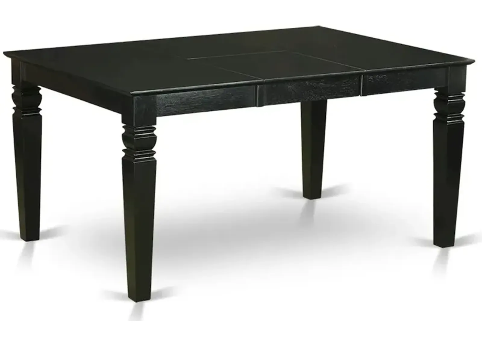 Weston  Rectangular  Dining  Table  with  18  in  butterfly  Leaf  in  Black