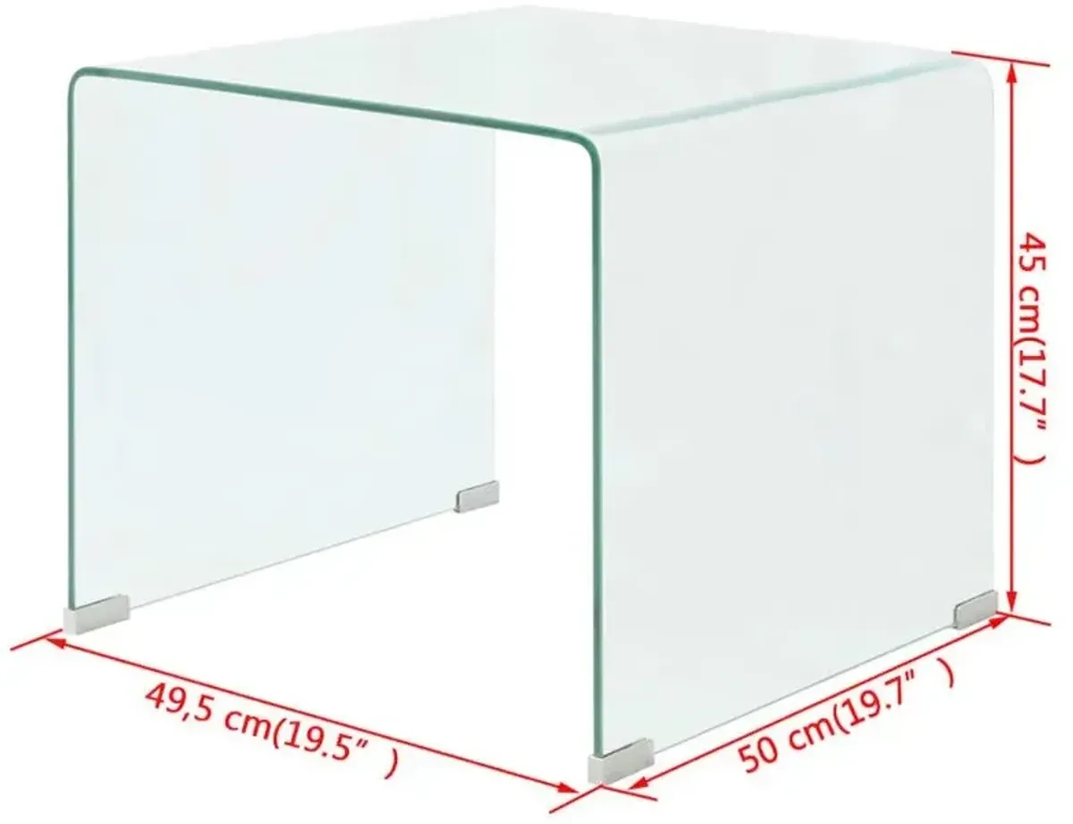 vidaXL Coffee Table Tempered Glass Clear