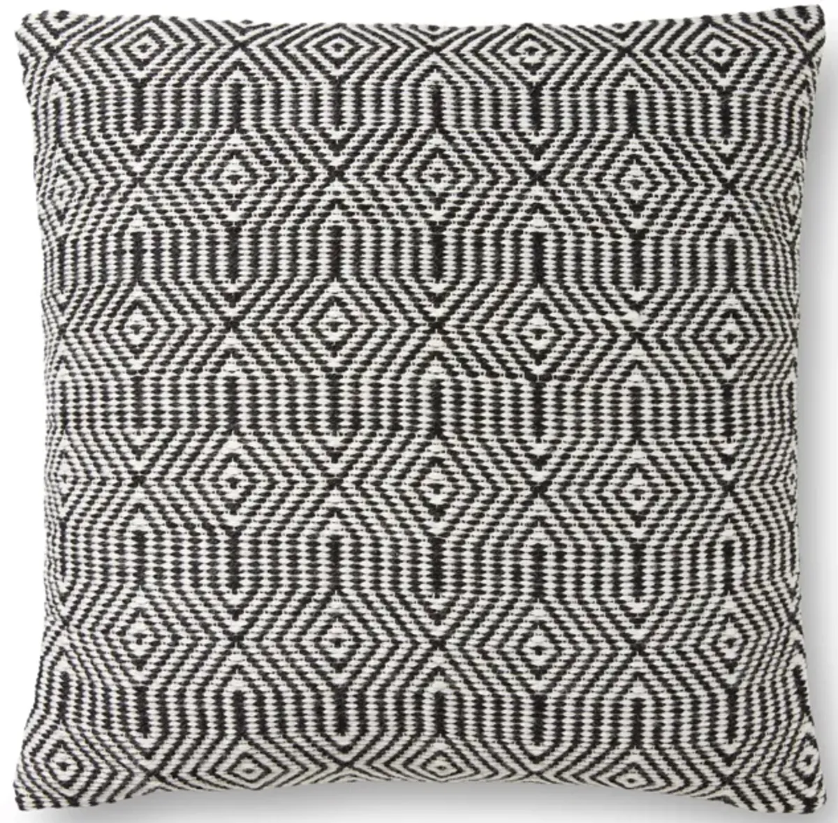 P0339 Black/White 22"x22" Down Pillow