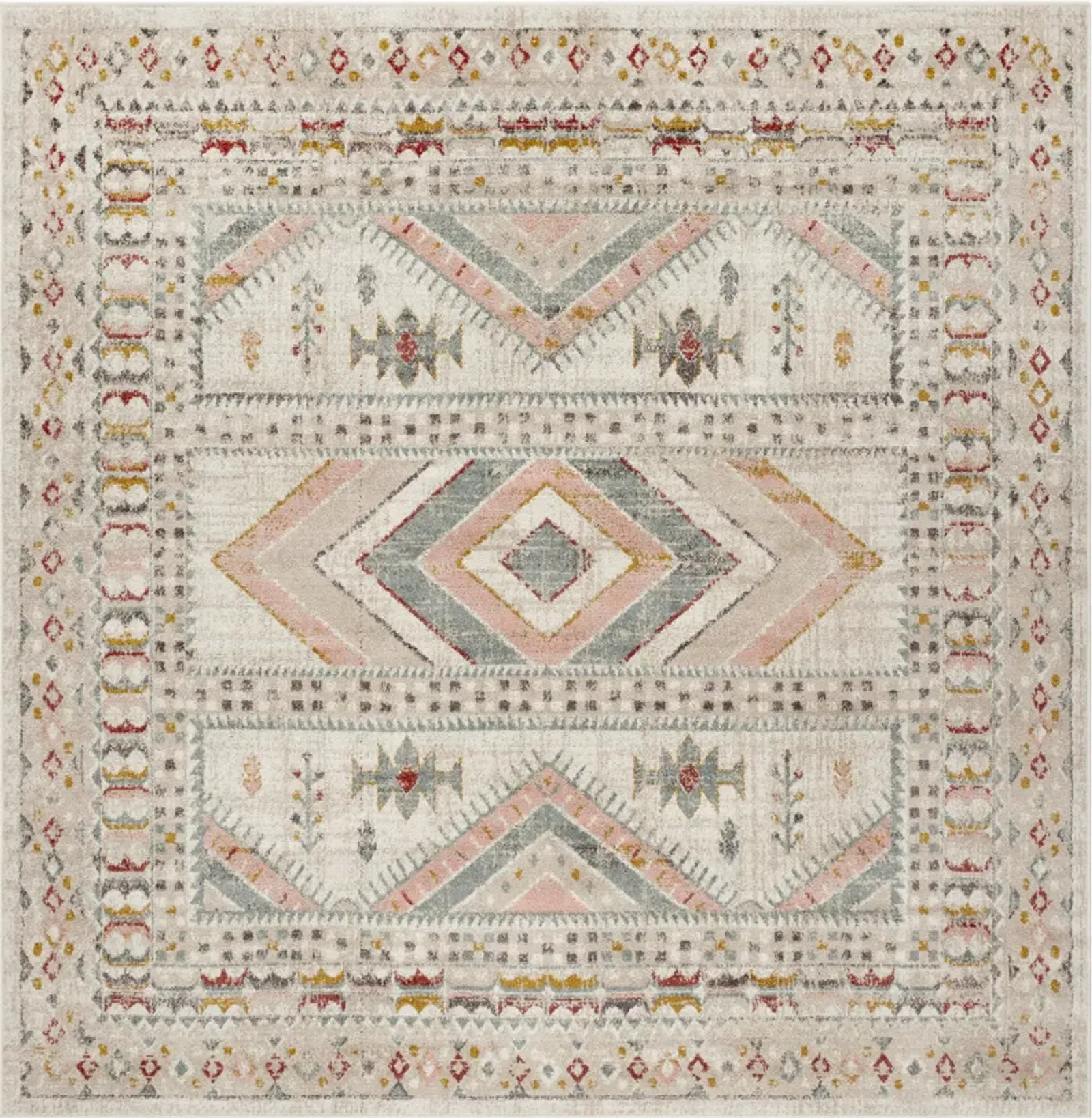 Ankara AKR-2336 5'3' Round Beige Rug