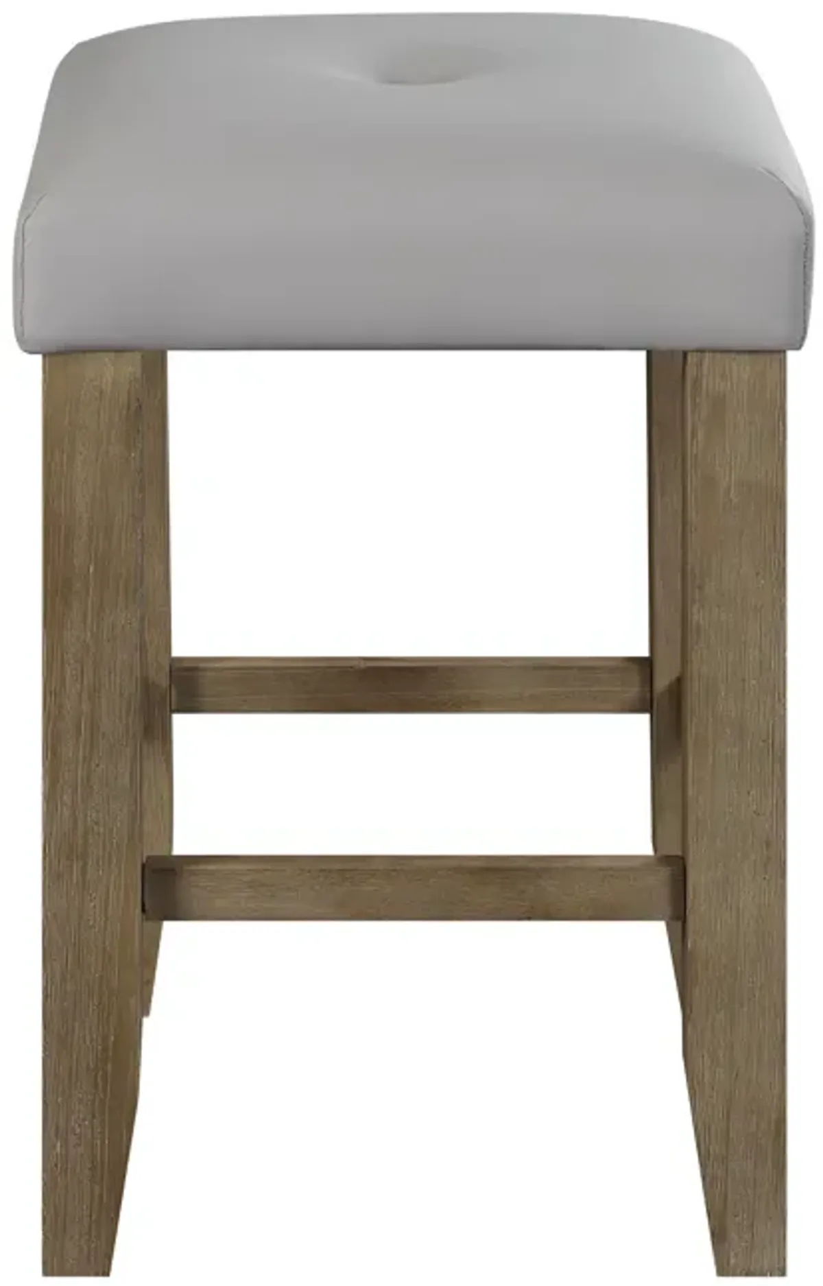 Charnell Counter Height Stool (Set-2) in Gary PU & Oak Finish