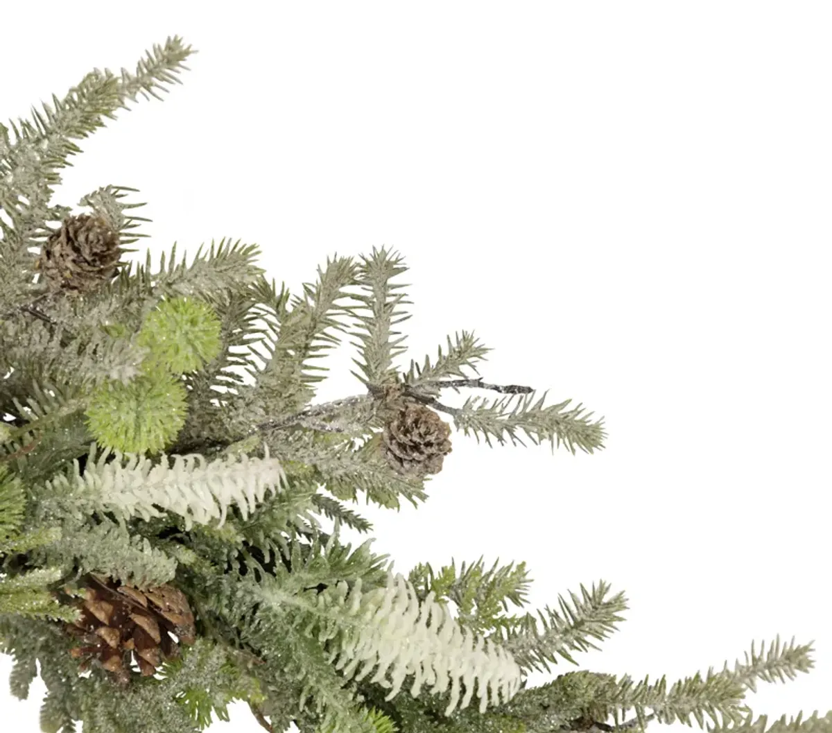 Frosted Pine and Pinecone Christmas Wreath  30-Inch  Unlit