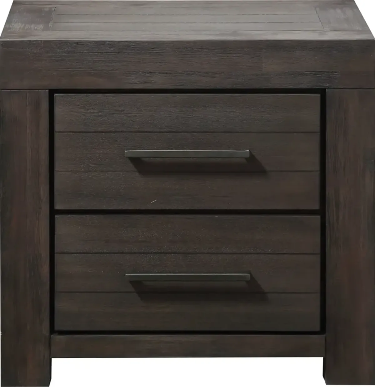 Heath Two Drawer Nightstand in Basalt Grey