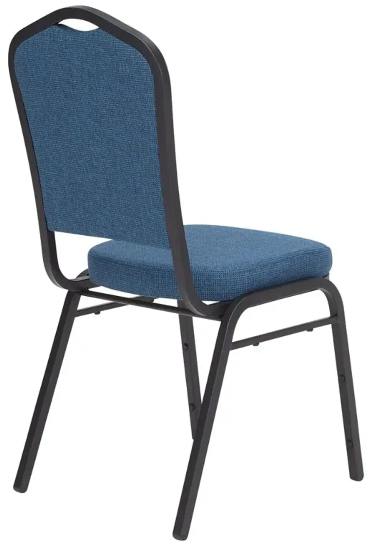 NPS® 9300 Series Deluxe Fabric Upholstered Stack Chair, Ebony Black Seat/Black Sandtex Frame