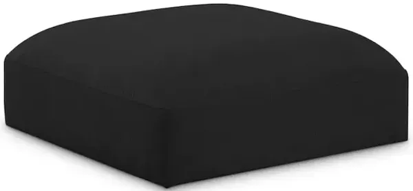 Meridian Furniture Ease Cream Polyester Fabric Ottoman