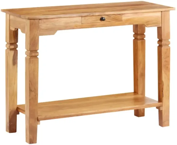 vidaXL Console Table 39.3"x15.7"x29.9" Solid Acacia Wood