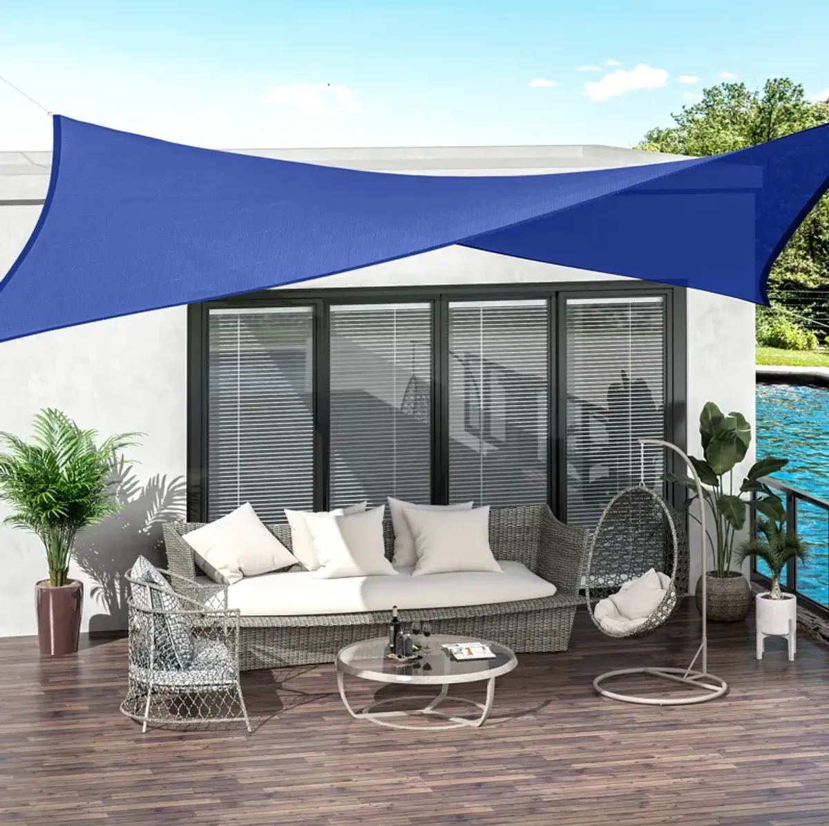 Sun Shade Sail Triangle /Rectangle/ Square Outdoor Patio Canopy UV Top Shelter