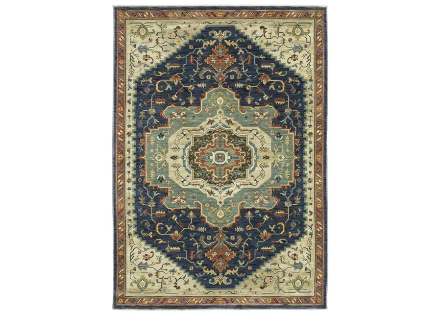 Francesca 9'10" x 12'10" Blu Rug