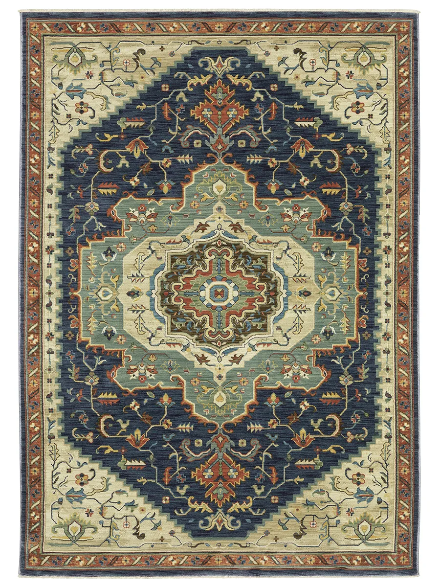 Francesca 9'10" x 12'10" Blu Rug