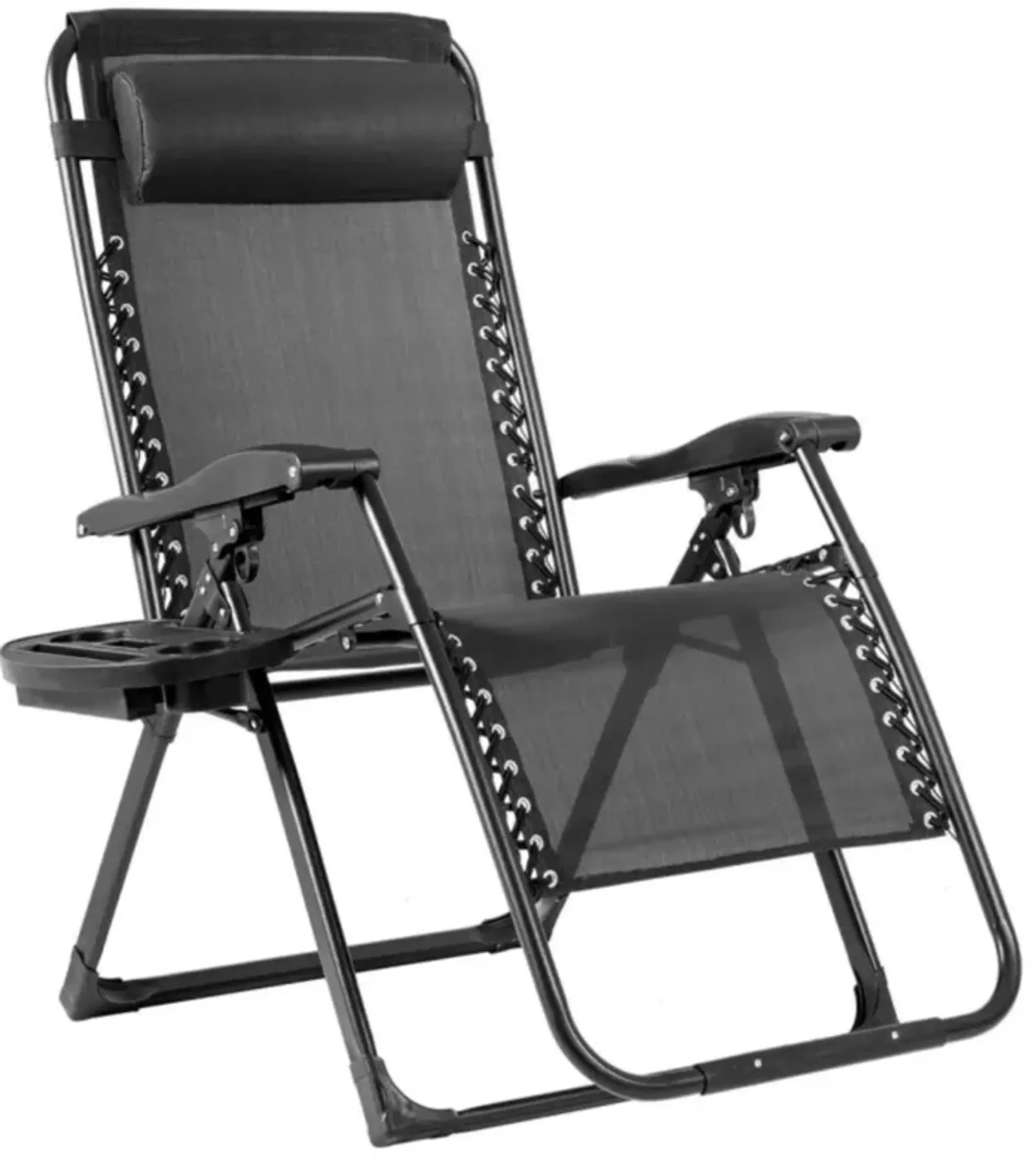 Hivvago Oversize Lounge Chair Patio Heavy Duty Folding Recliner