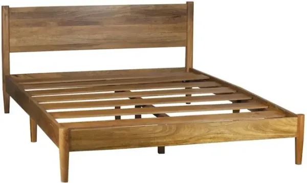 Porter Designs Sunset Solid Mango Wood Queen Bed, Brown