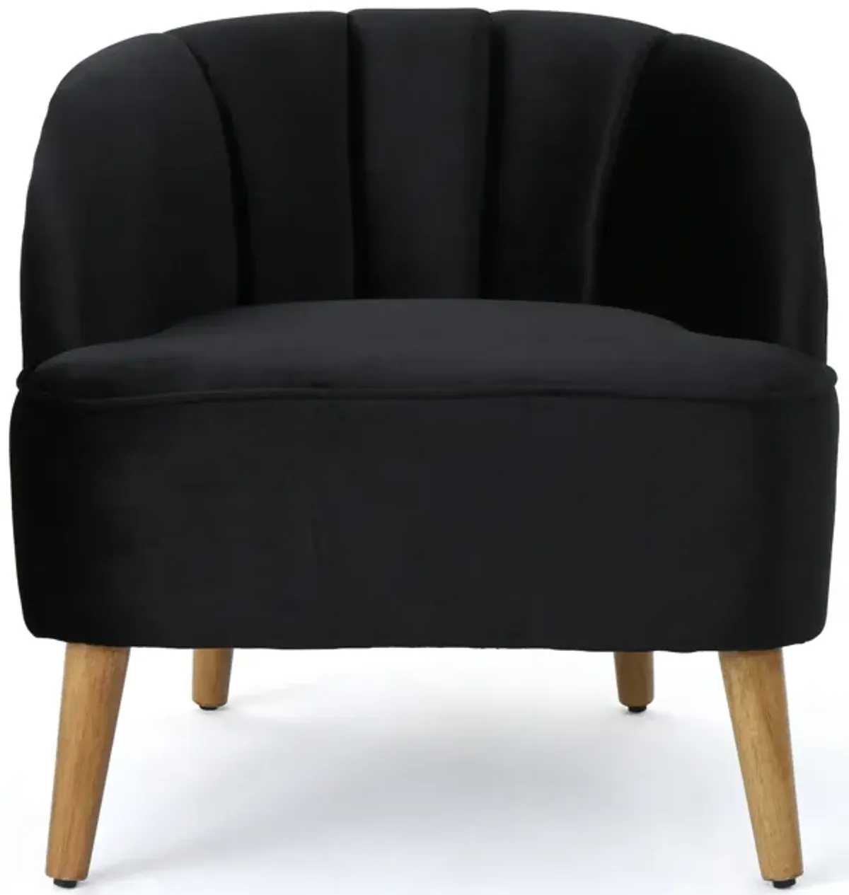 Merax Velvet Upholstery Accent Chair with Wooden Legs