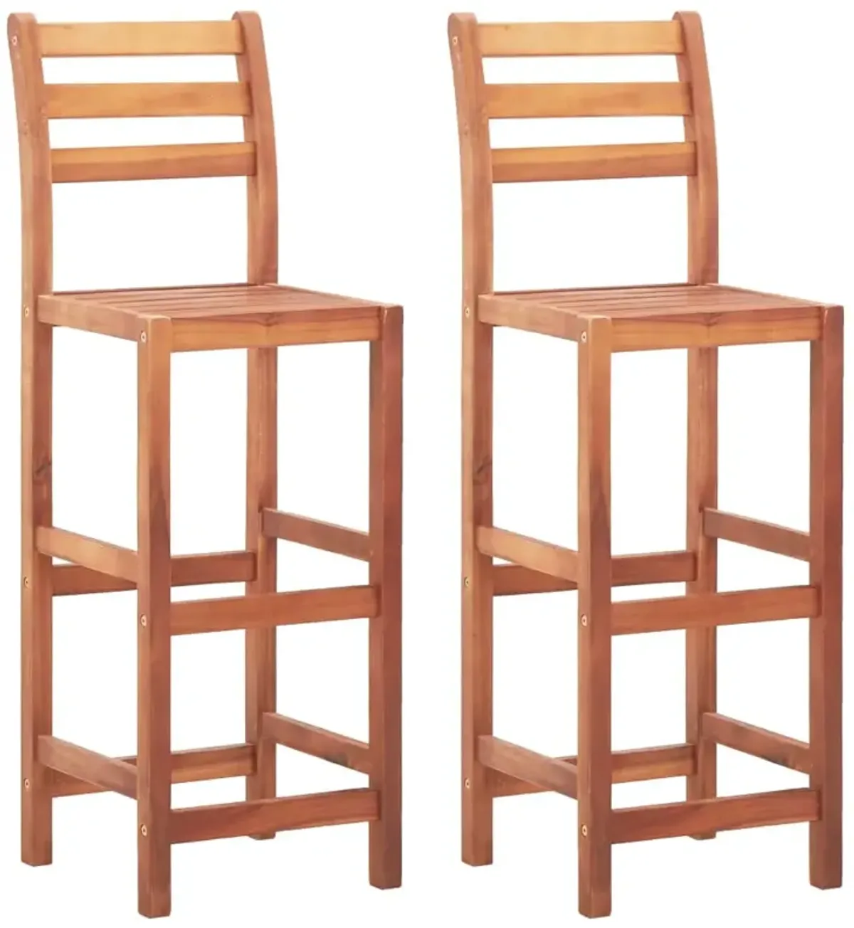 vidaXL Bar Stools 2 pcs Solid Acacia Wood