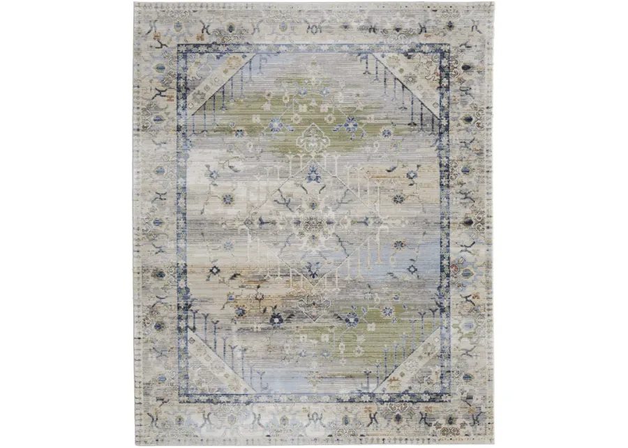 Melrose 39NZF 5' x 7'6" Ivory/Green/Blue Rug