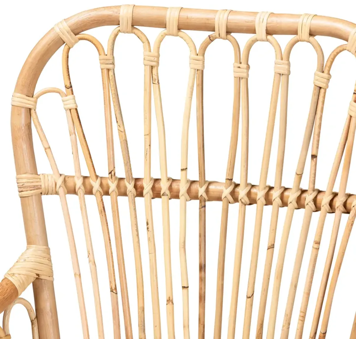 Baxton Studio Aya Modern and Contemporary Natural Finished Rattan Armchair