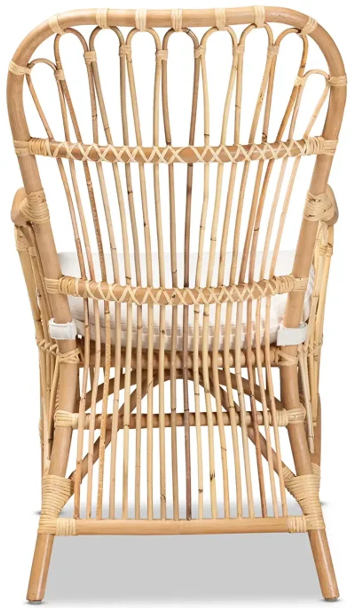 Baxton Studio Aya Modern and Contemporary Natural Finished Rattan Armchair
