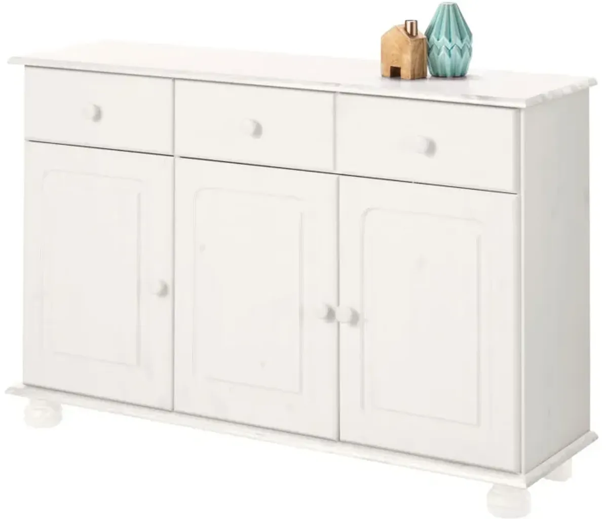 REALROOMS Chester Sideboard with 3 Drawers and 2 Cabinets