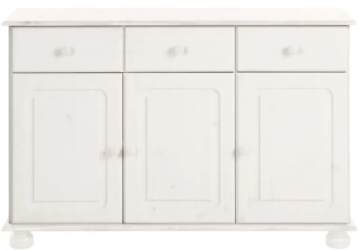 REALROOMS Chester Sideboard with 3 Drawers and 2 Cabinets