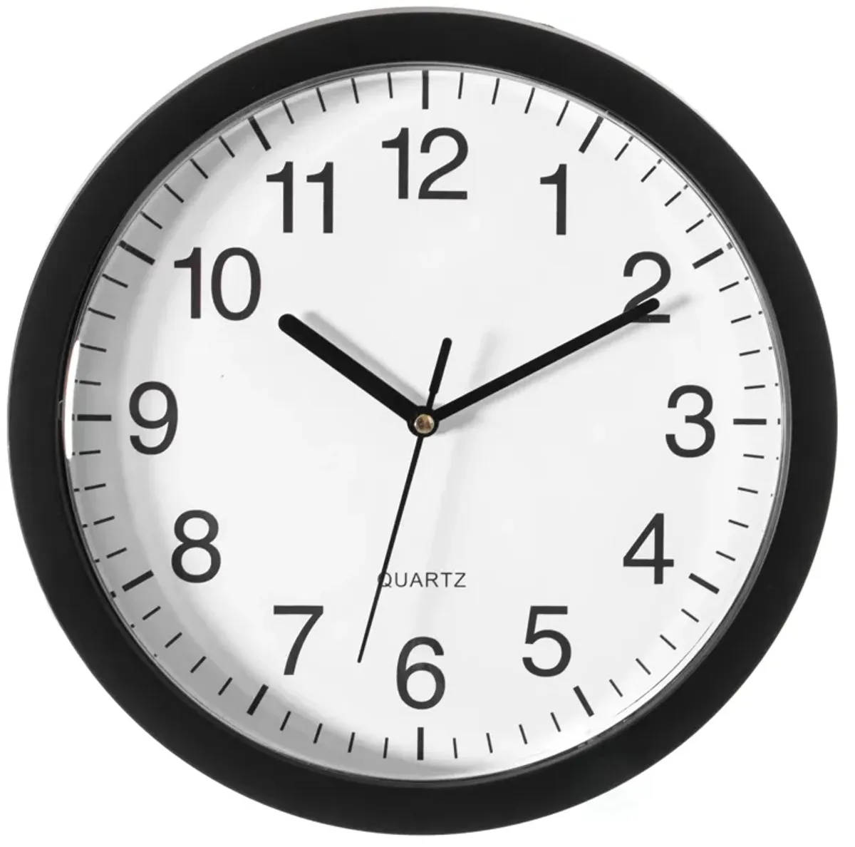 Contemporary Black Wall Mounted Plastic Clock with Hidden Storage Door - Secret Interior Compartment, Hidden Safe for Storing Valuables - 10 Inch Dia - Stylish Home Security and Organization Solution with Modern Elegance
