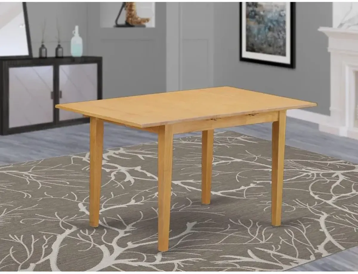 Norfolk rectangular table with 12" Butterfly Leaf -Oak Finish.