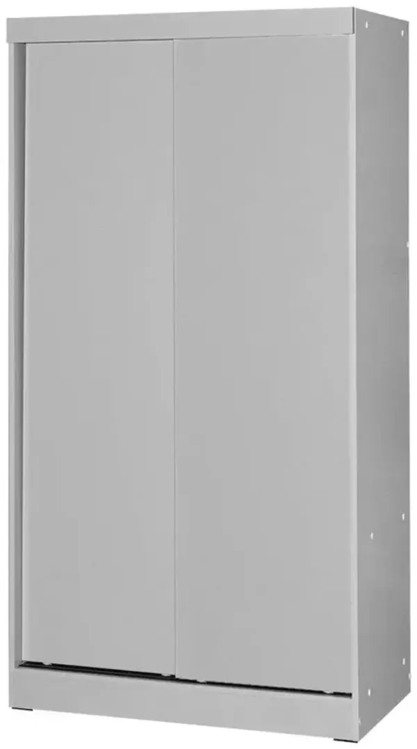 Modern Wood Double Sliding Door Wardrobe