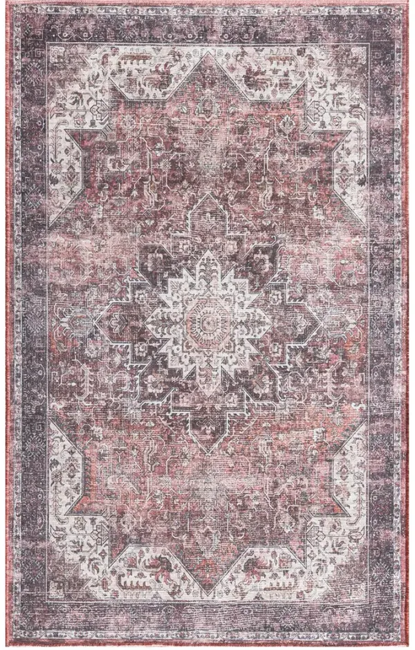 Nourison Washables NWB15 Red 3' x 5' Rug