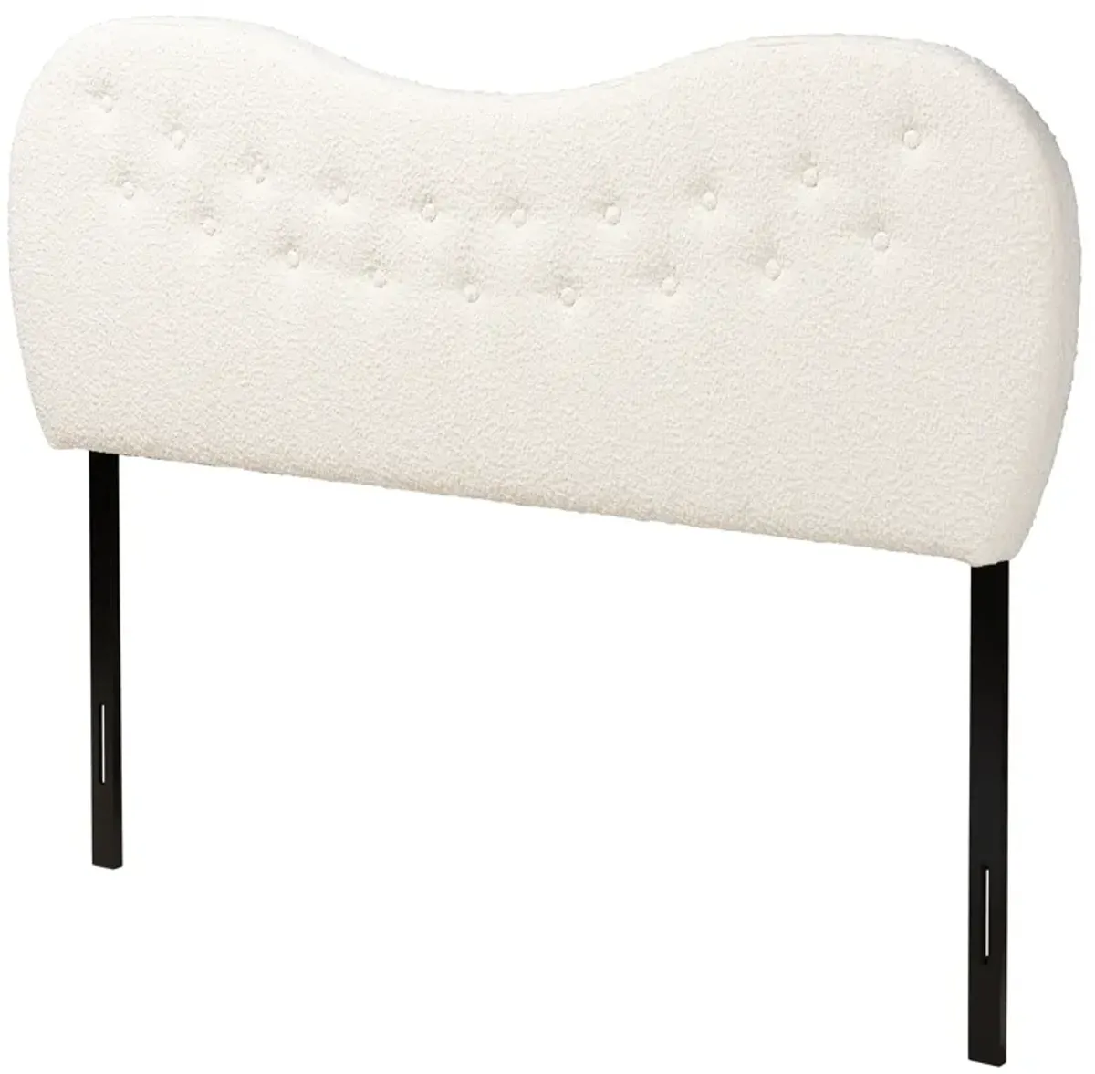 Baxton Studio Brantley Modern Cream Boucle Fabric Queen Size Headboard