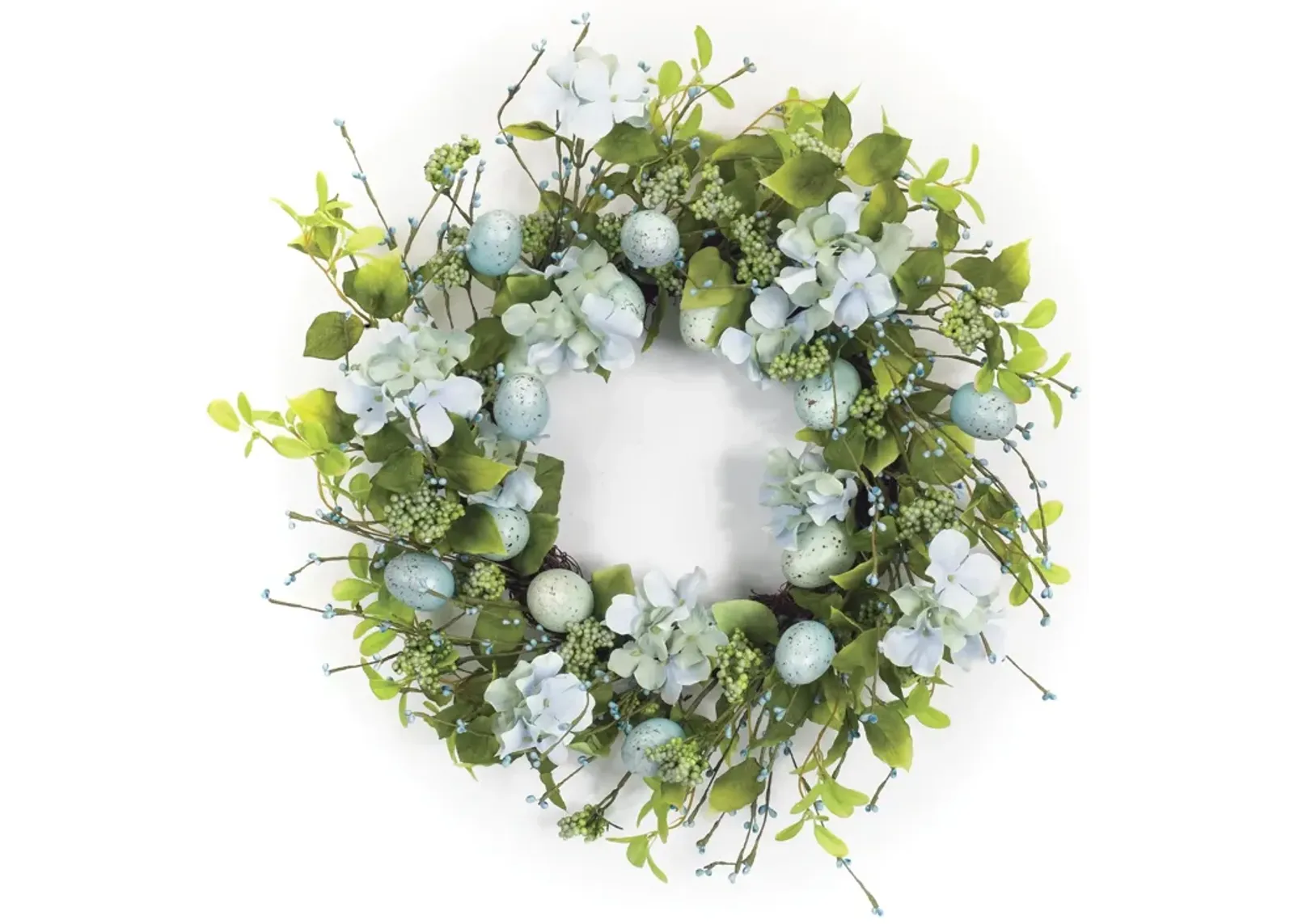 Egg Twig Spring Floral Wreath  22-Inch