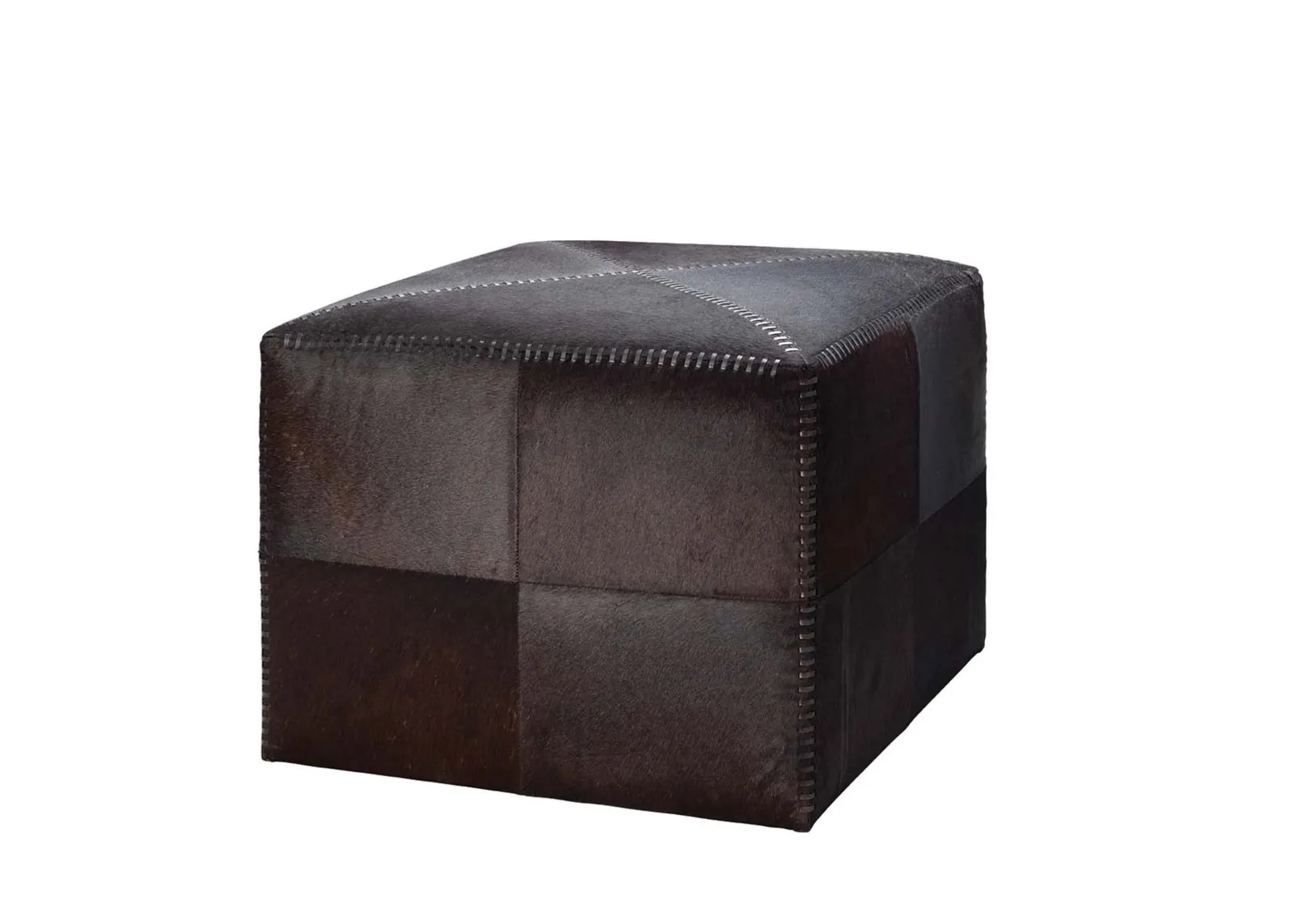 Espresso Large Hair on Hide Ottoman