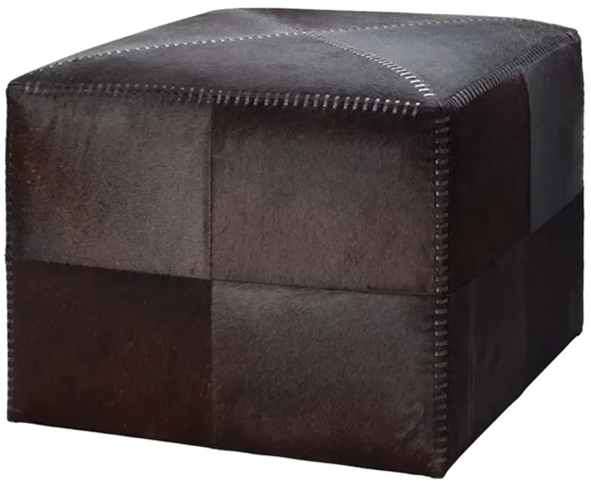 Espresso Large Hair on Hide Ottoman